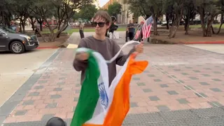 'F*** India': US Man Tears Indian Flag Outside Texas City Hall While Onlookers Cheered Him On | WATCH
