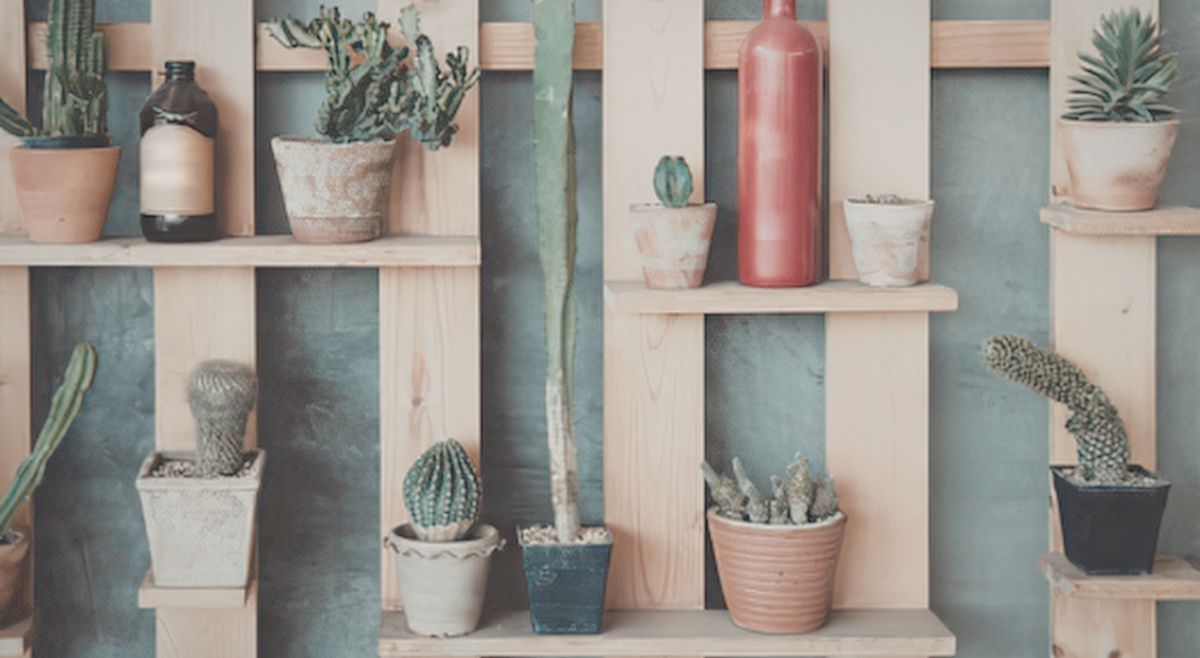 Tiered Wooden Shelves