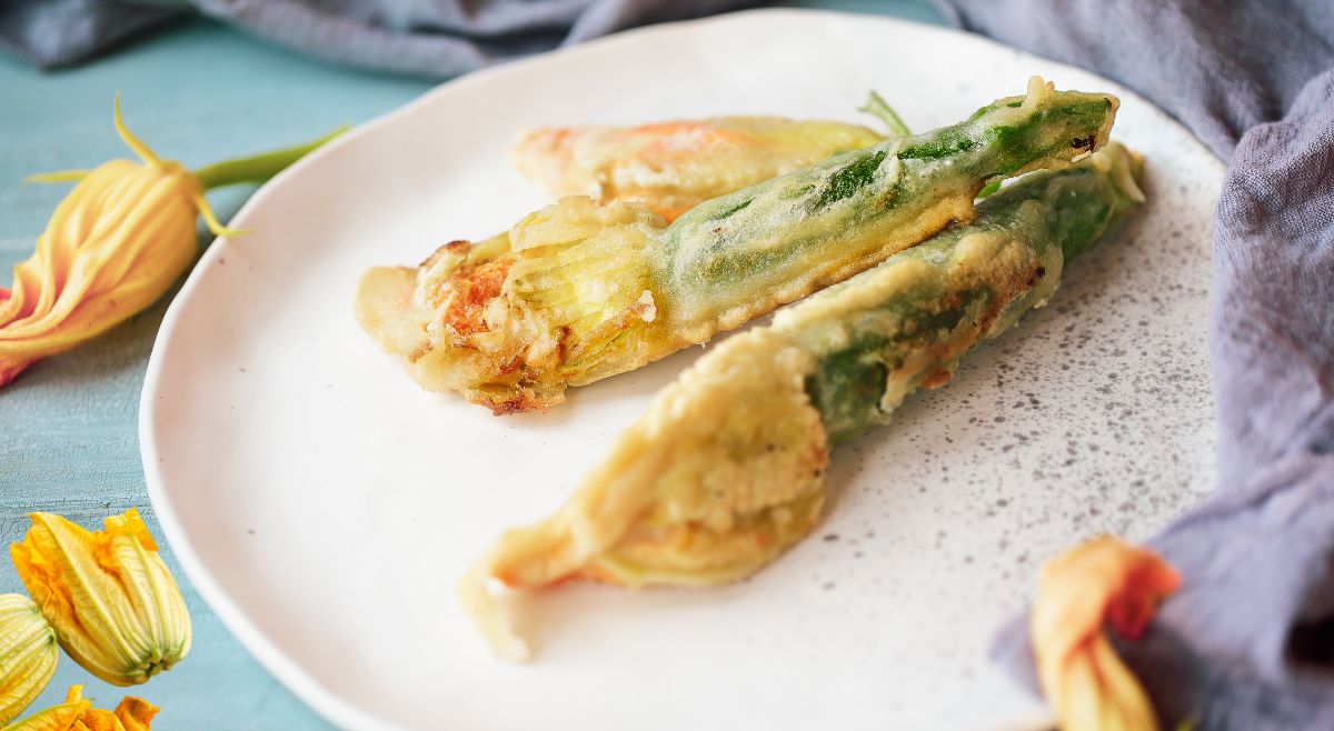 Fried Stuffed Squash Blossoms