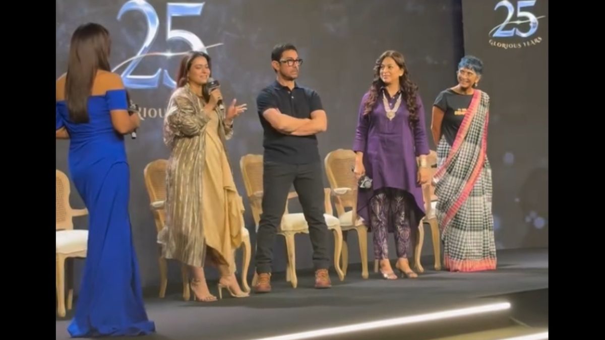 kajol juhi chawla fun banter with aamir khan