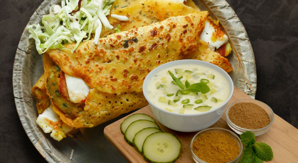 Protein-Packed Cheela with greek yoghurt