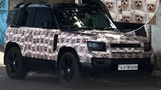 Owner Wraps Land Rover Defender Worth Rs 2 Crore With Beloved Dog’s Pic In Gujarat