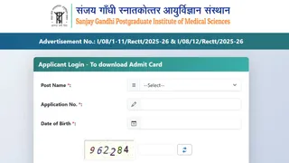 SGPGI Nursing Officer Admit Card​ 2026 Out, Here’s How To Download Hall Ticket PDFs At sgpgims.eapplynow.com, Exam On June 19