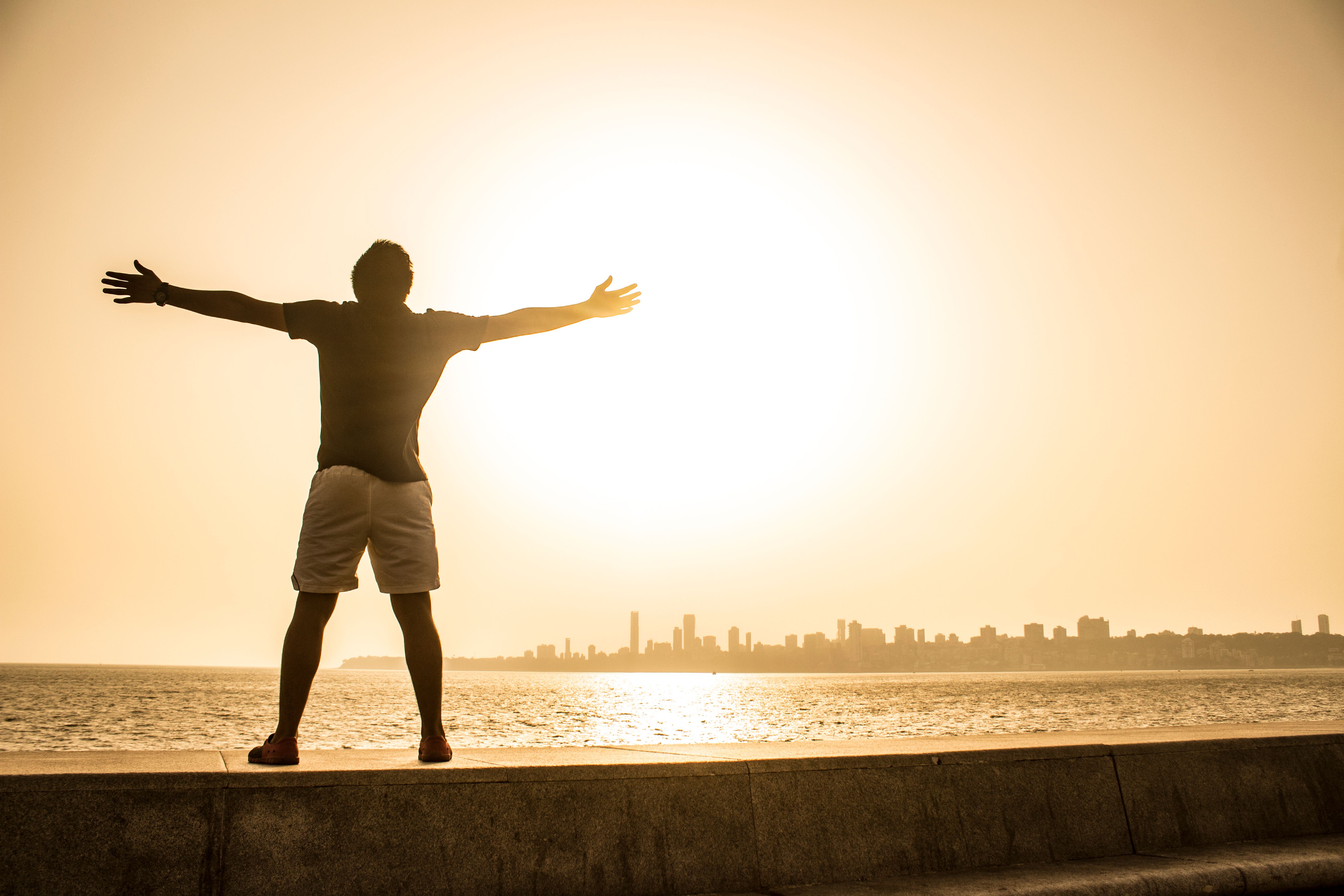 person enjoying his life