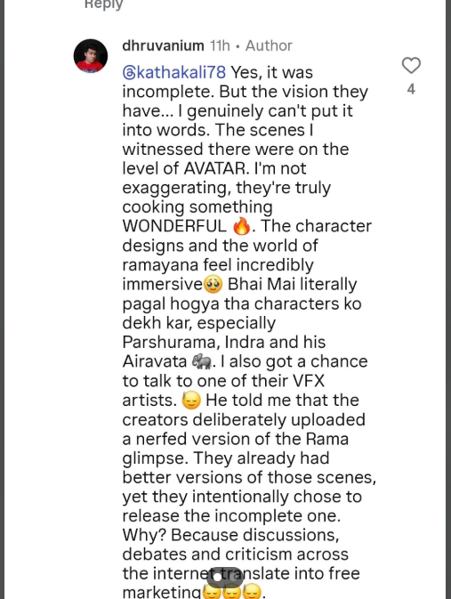 Ramayana teaser VFX row