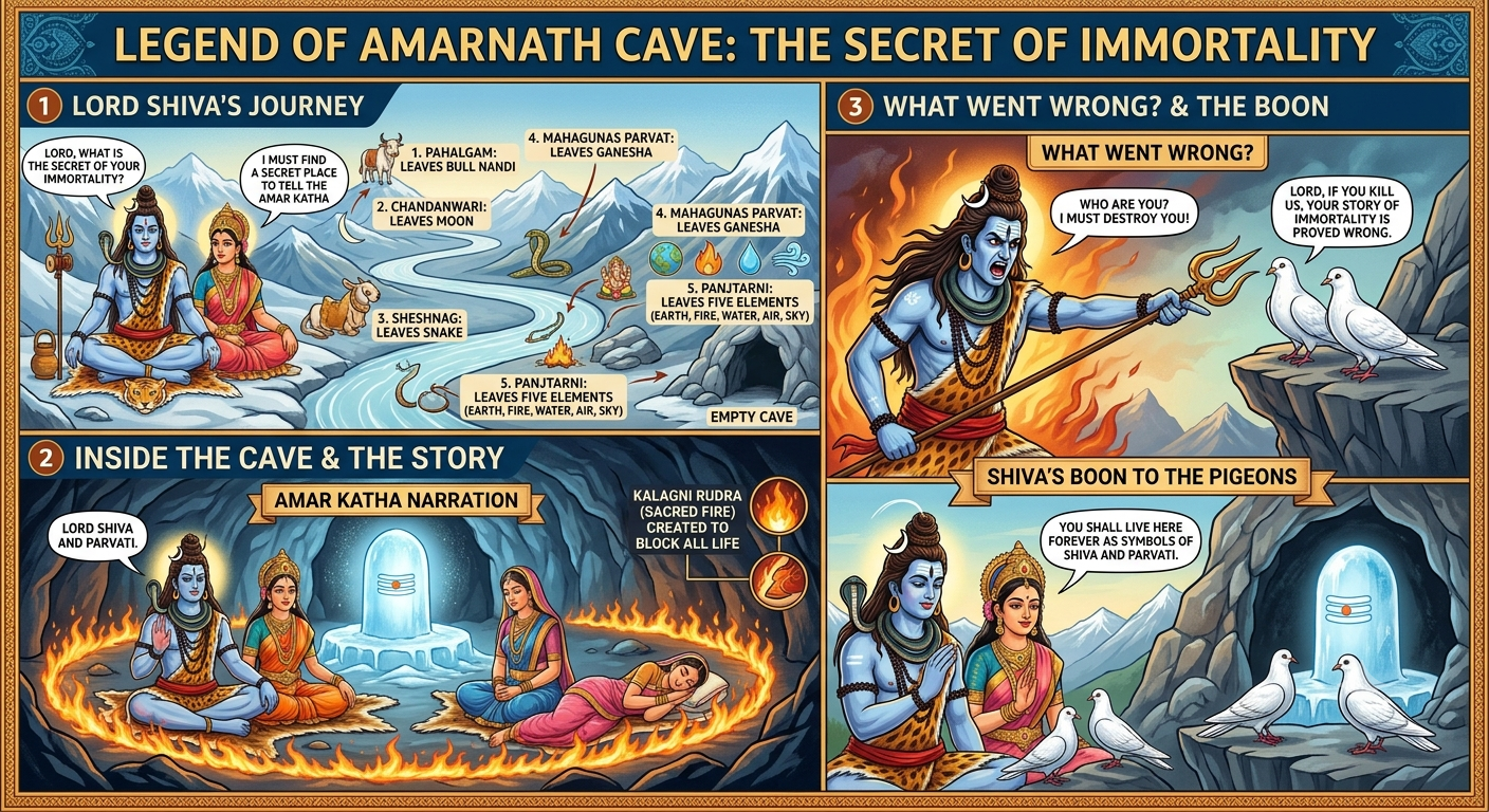 mystery of amarnath cave pigeons