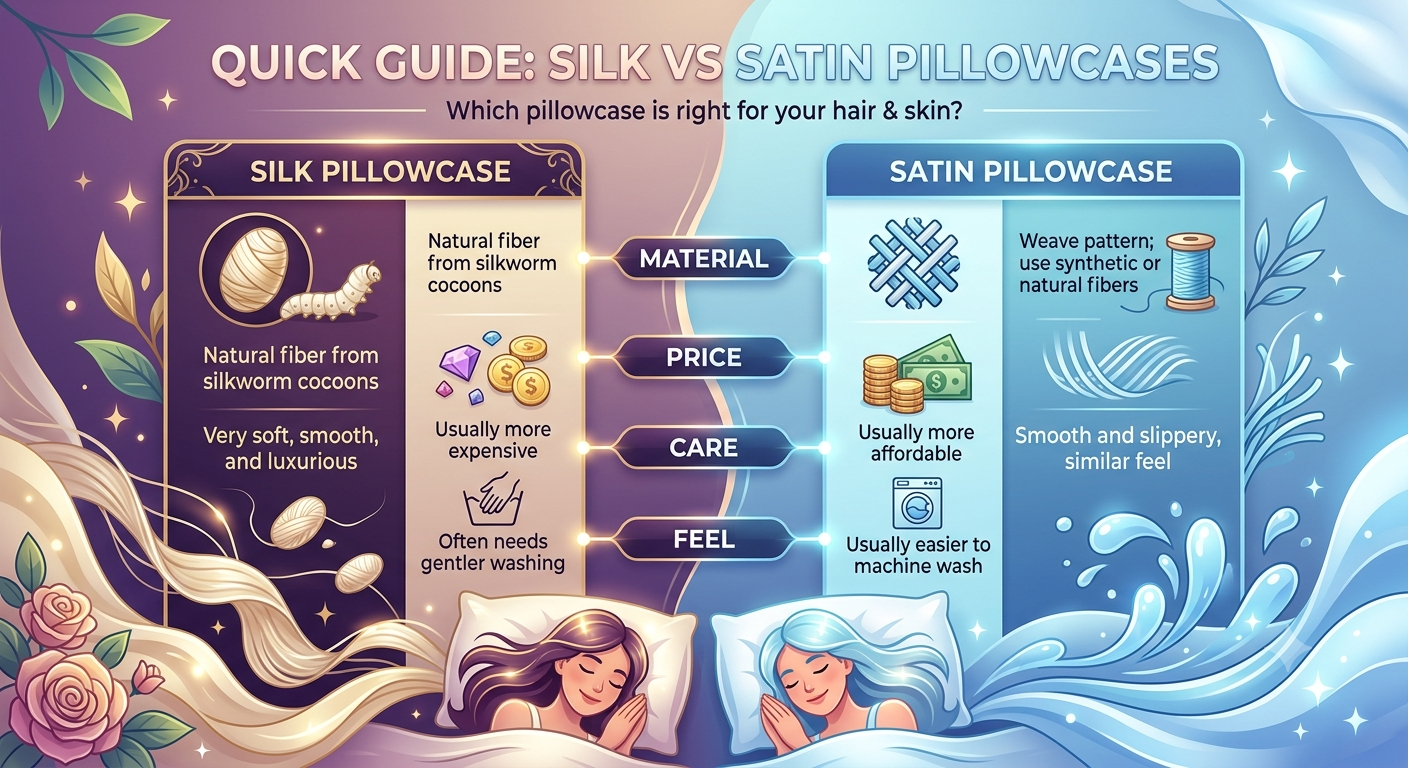 silk vs satin pillowcase