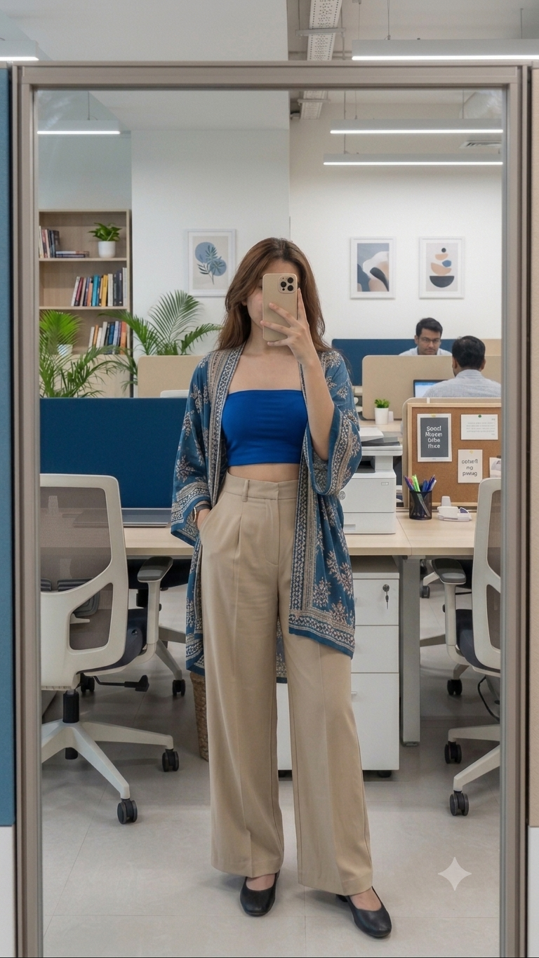 tank top layered with shrug