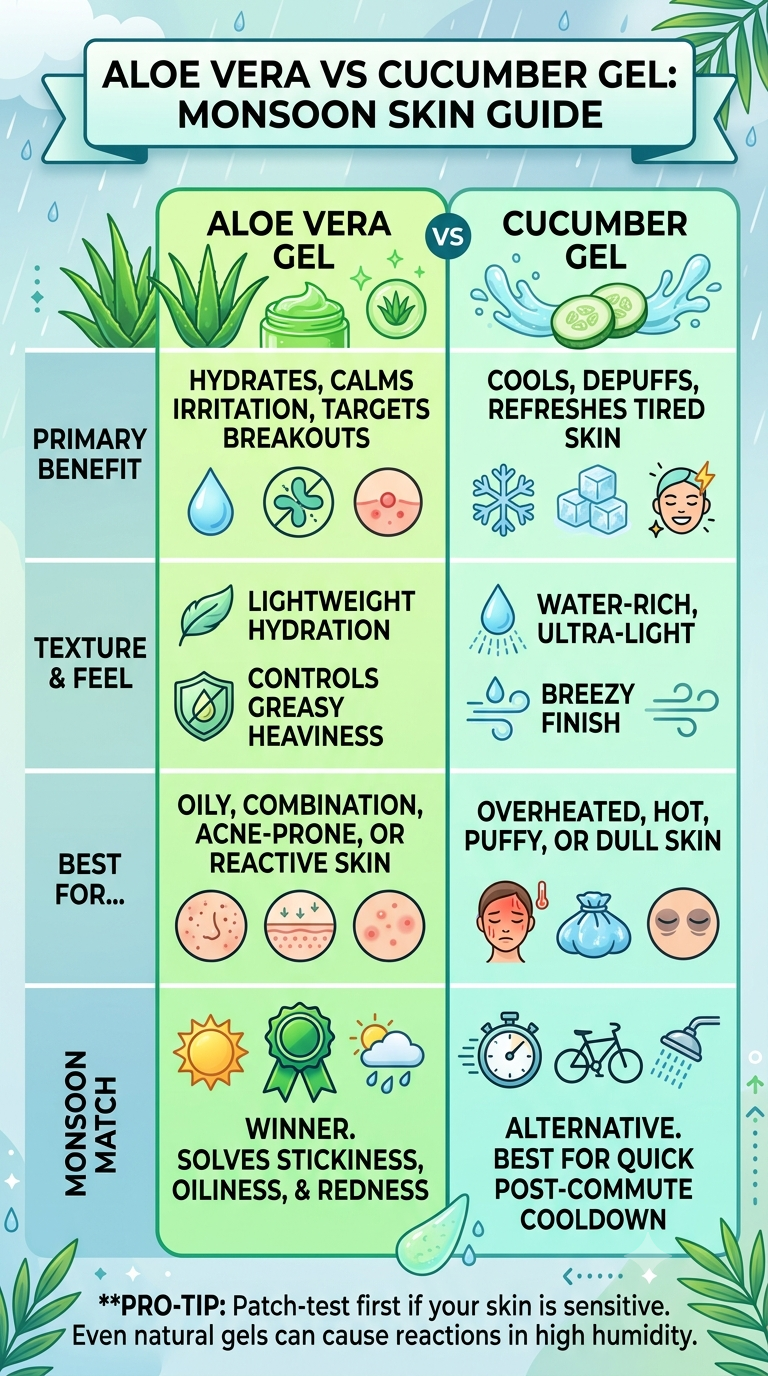 Aloe Vera Gel vs cucumber gel