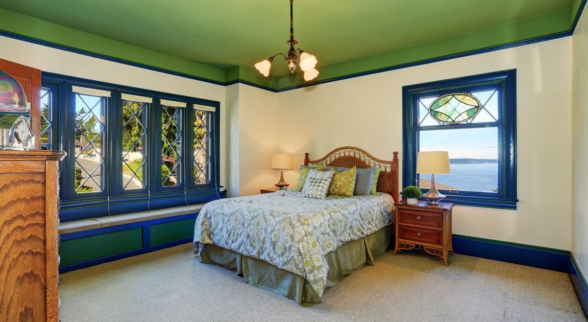 Contrast Through Trim and Ceilings bedroom