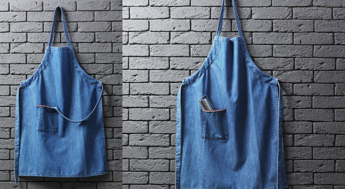 denim apron from old jeans