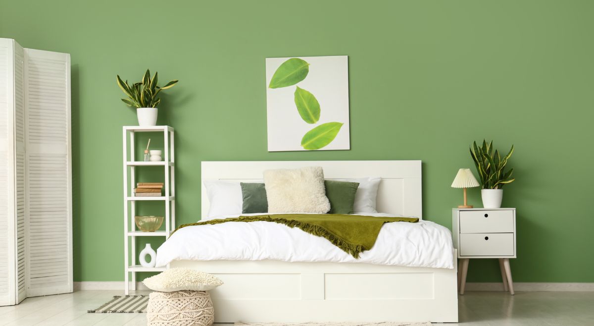 green bedroom