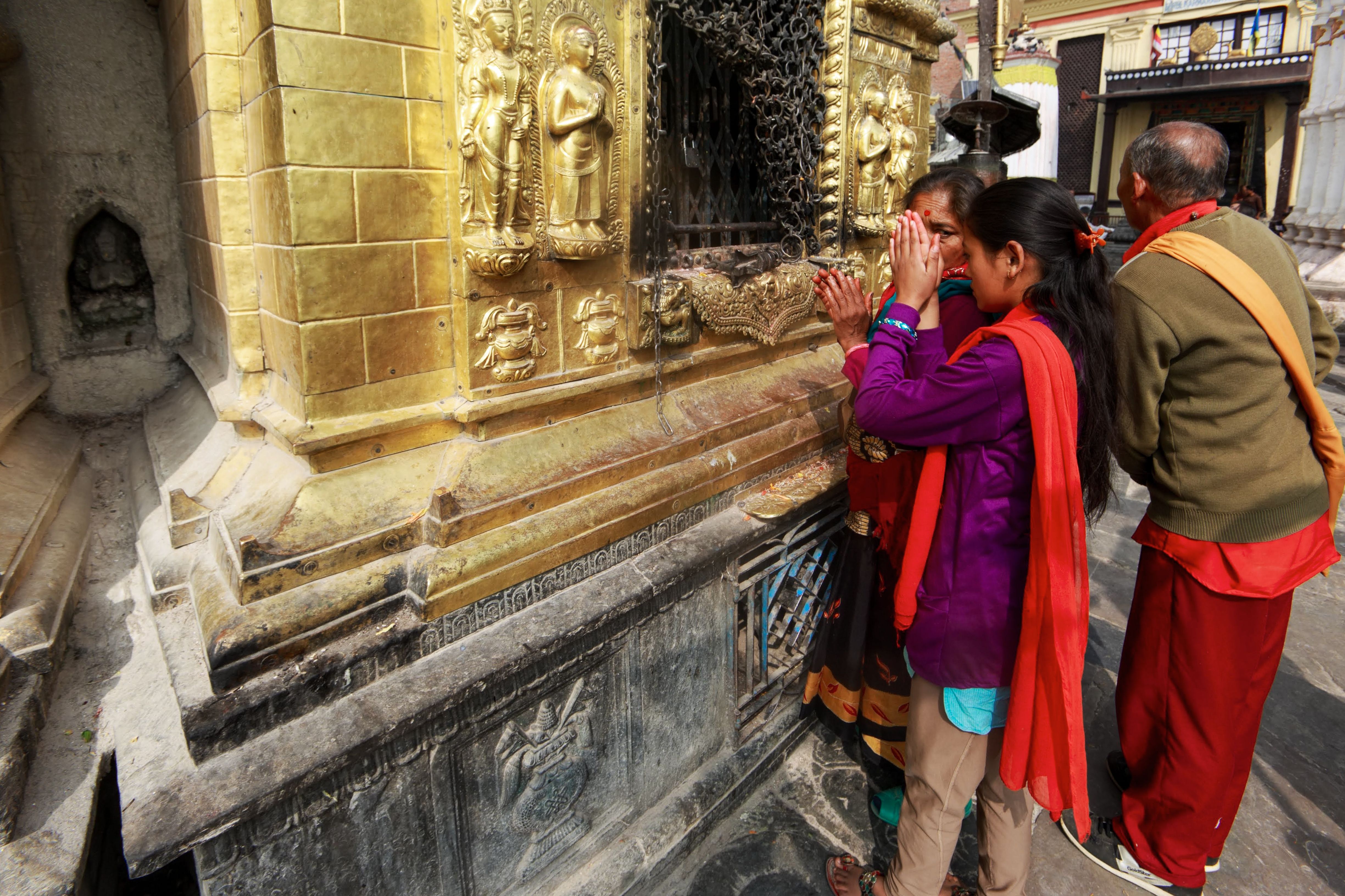 devotees at shiva temple