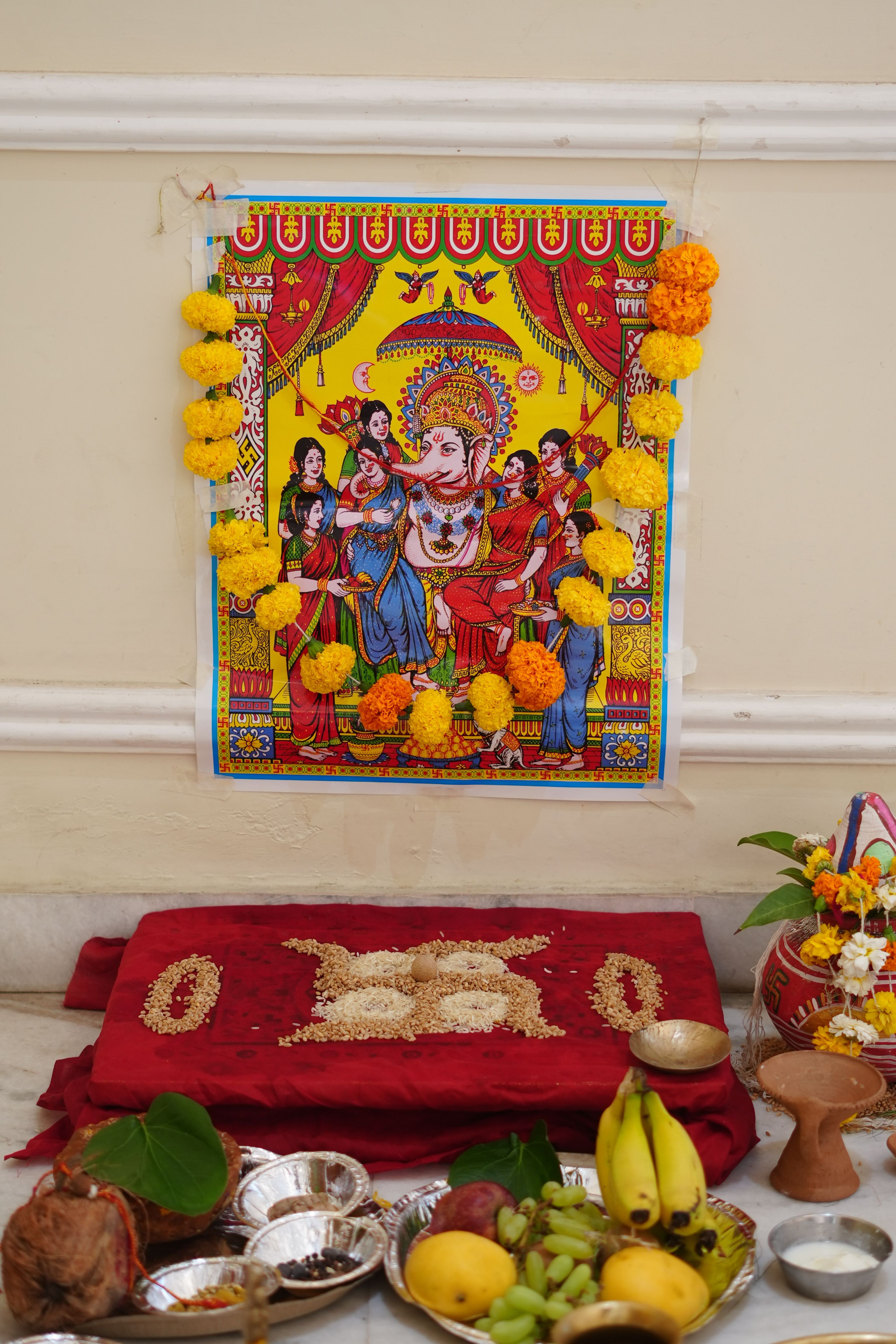 garlands and flowers