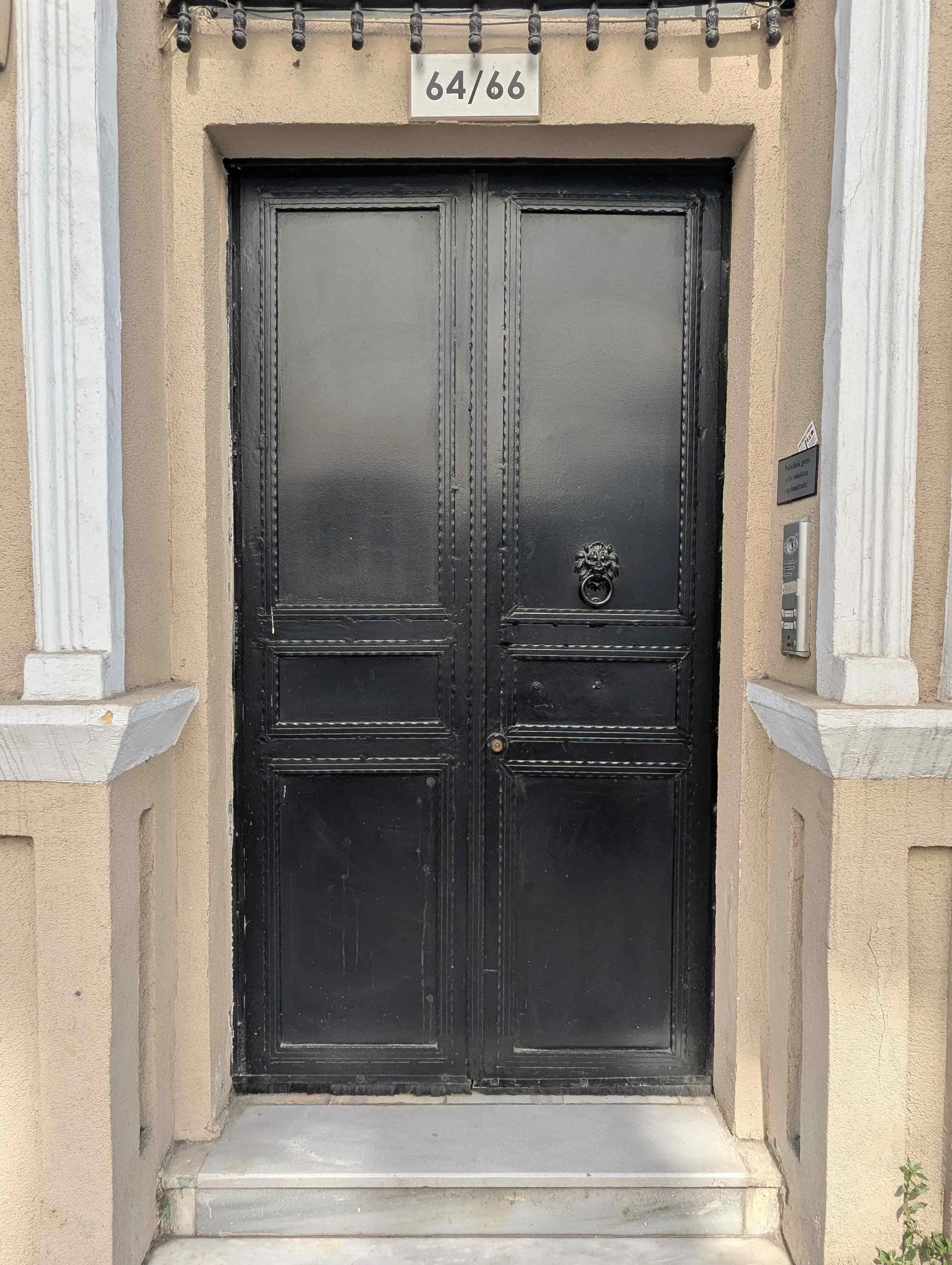 black door main entrance