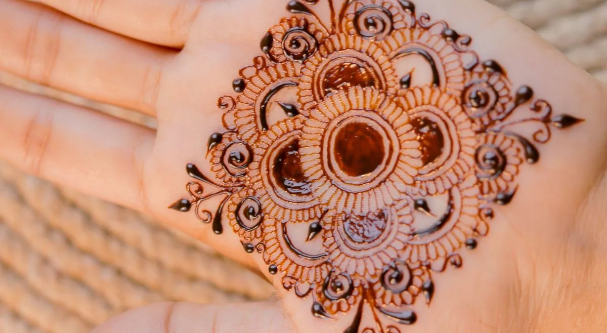 Lotus Inspired Mandala Mehndi