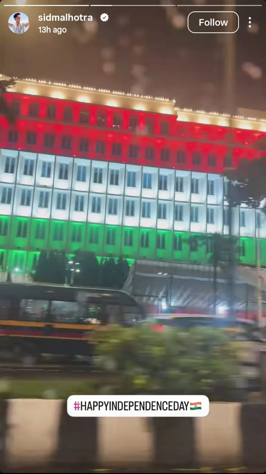 Sidharth Malhotra independence day 2026 wish