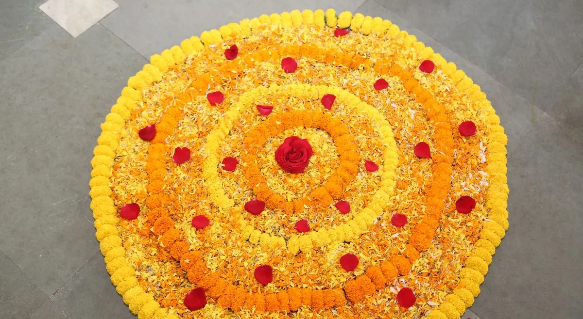 Simple And Elegant Onam Rangoli Design