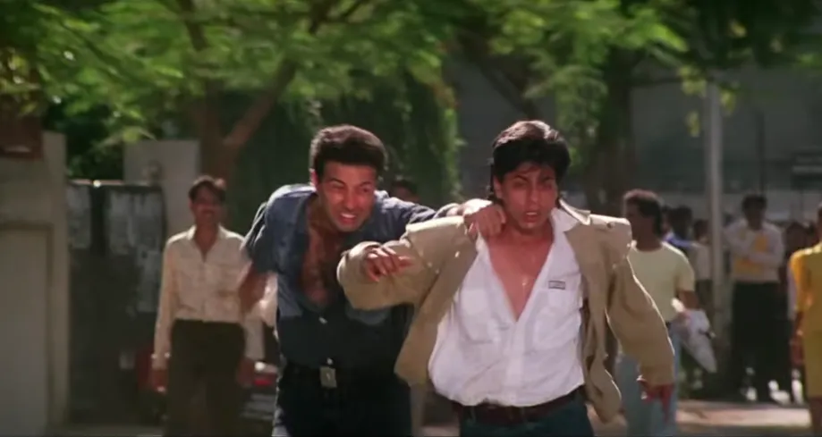 Sunny Deol and Shah Rukh Khan fight