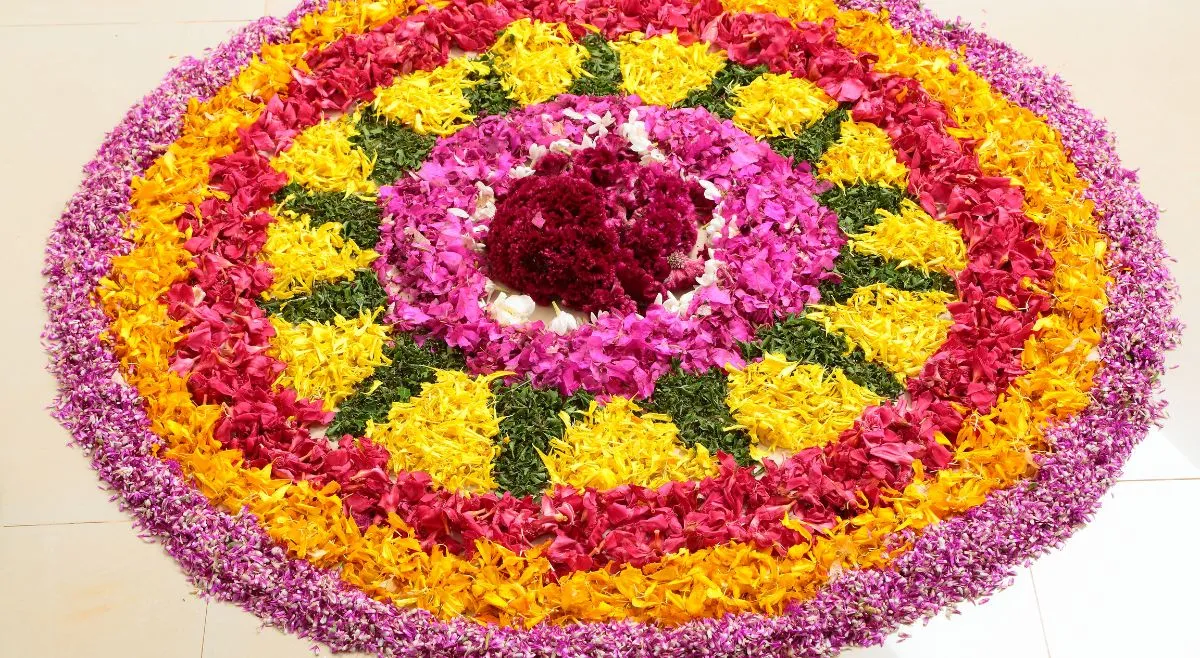 Traditional Floral Pookalam Design
