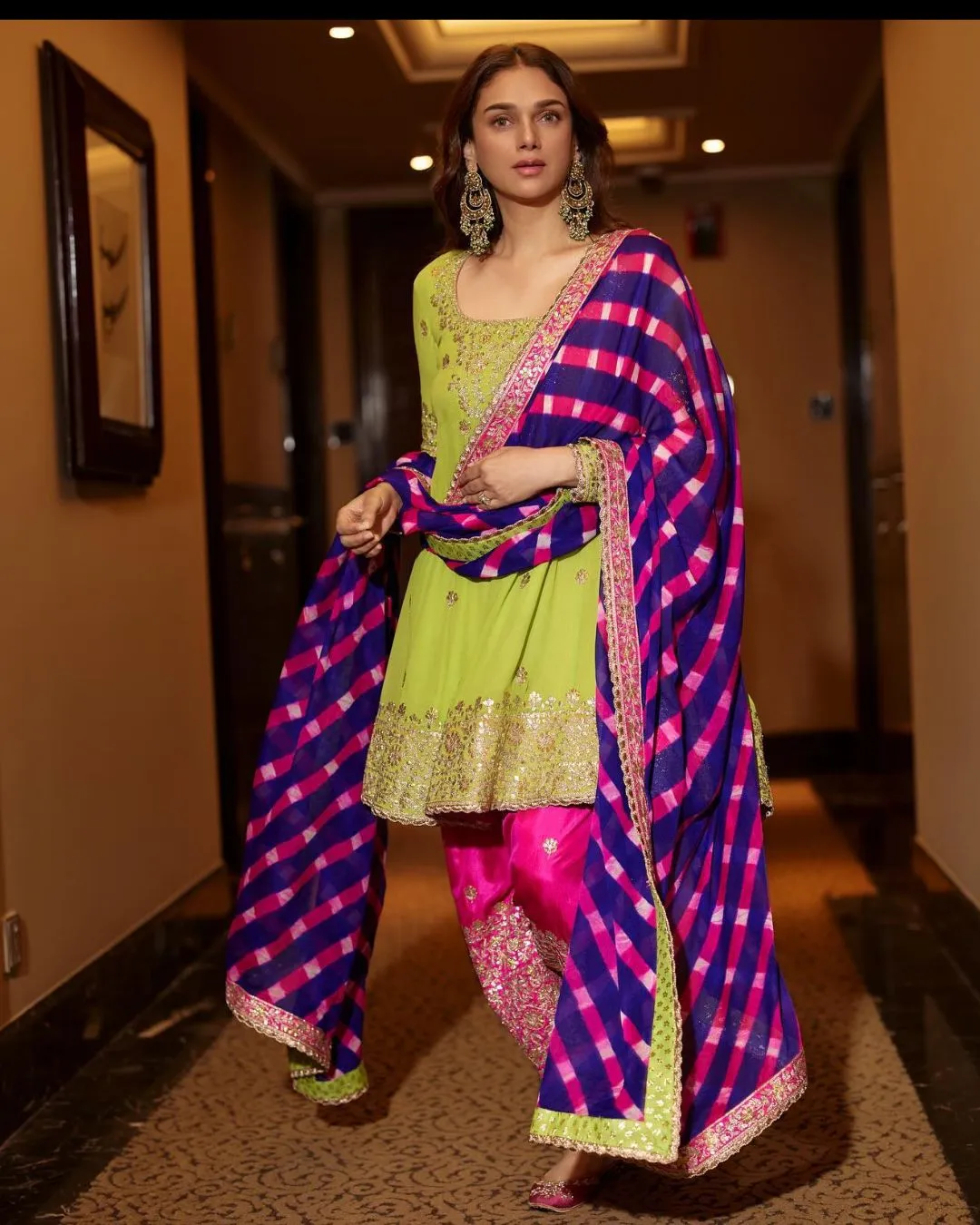 anarkali style peplum kurti