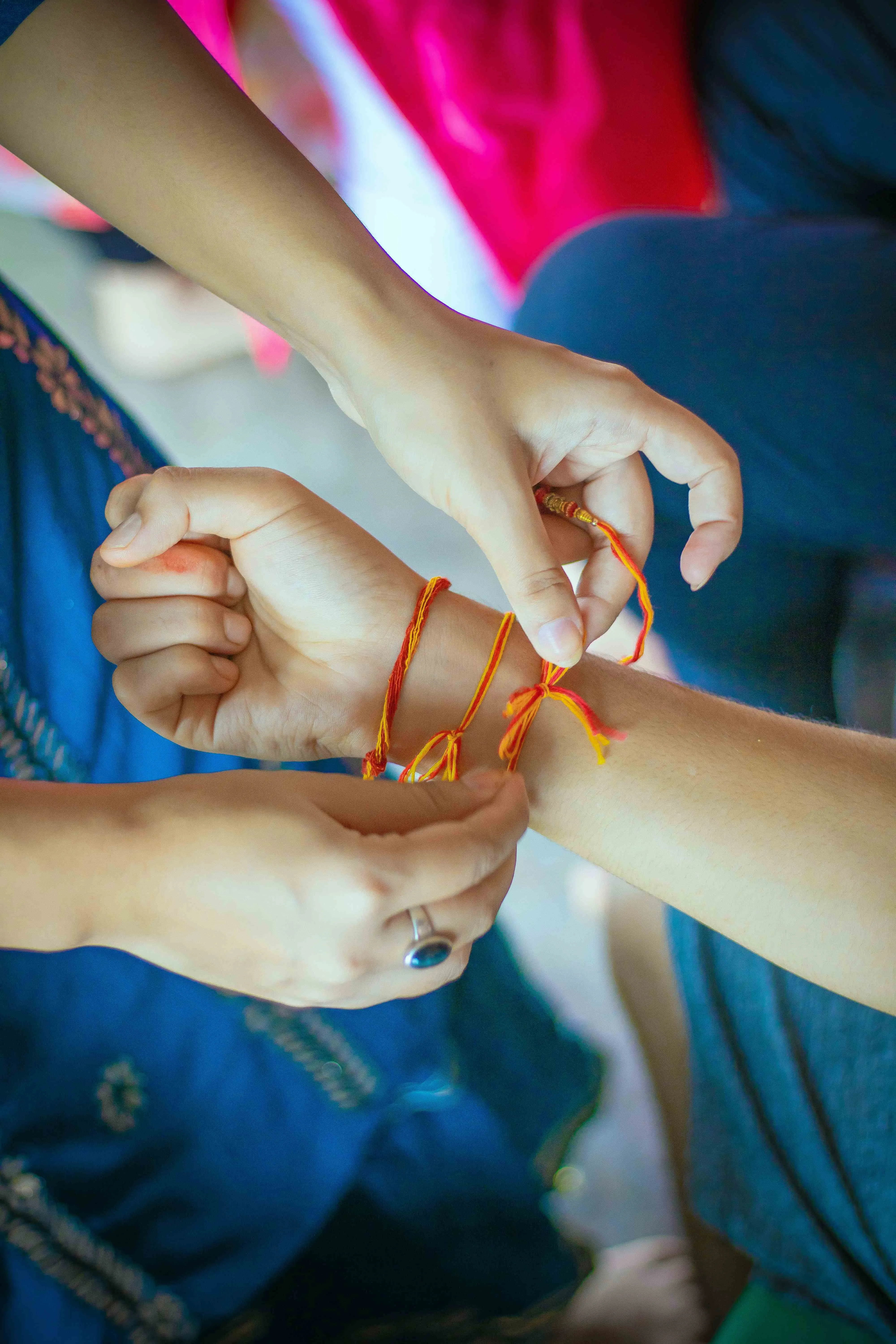 rakhi is being tied