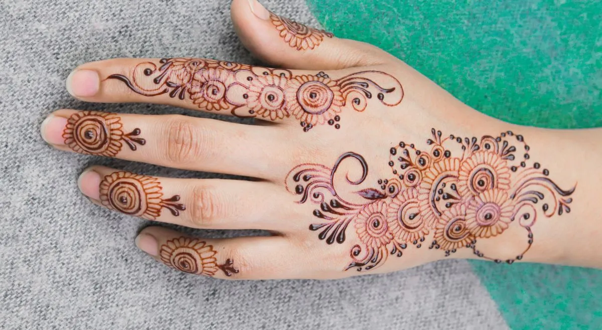 Floral Bail Mehndi Design