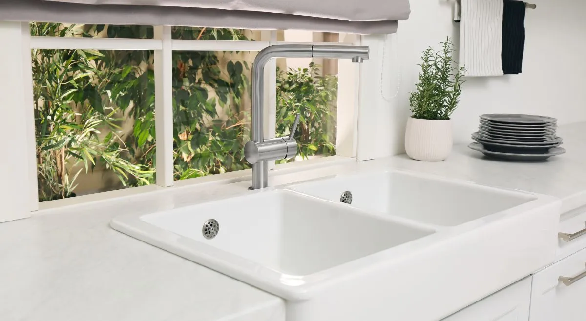 Double Bowl Farmhouse Sink