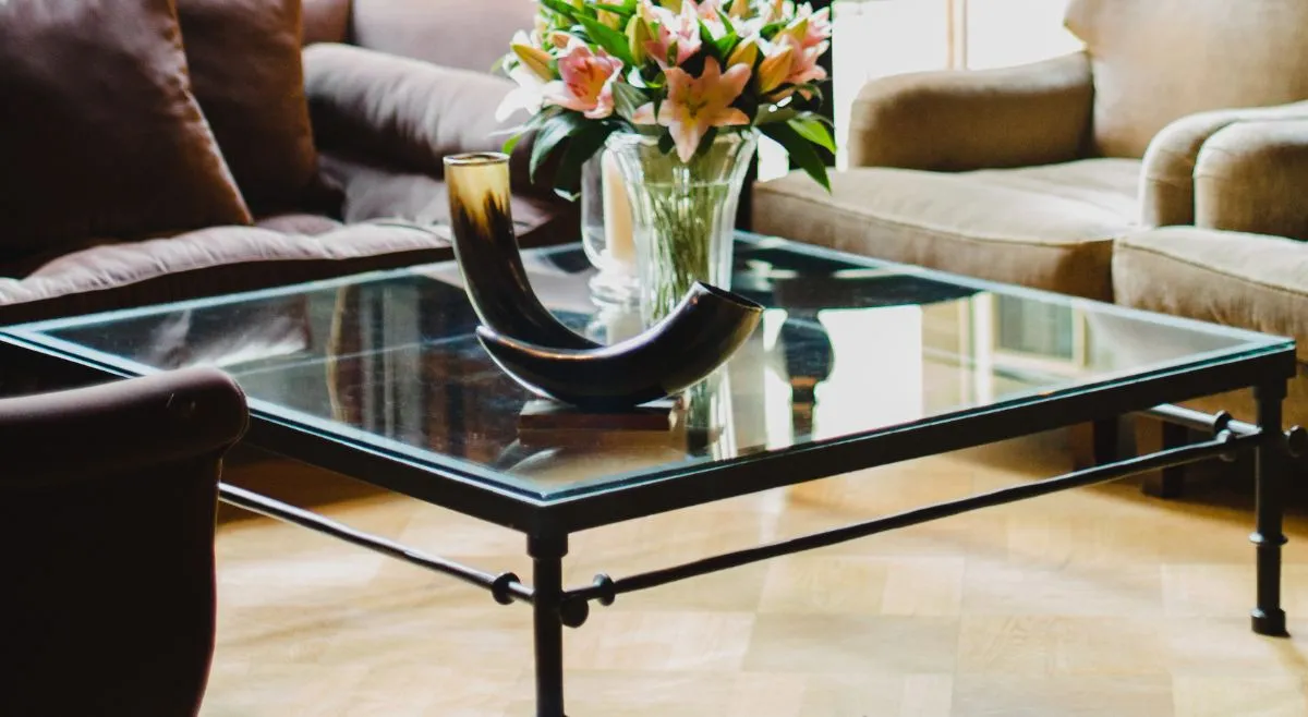 Glass Top Square Table