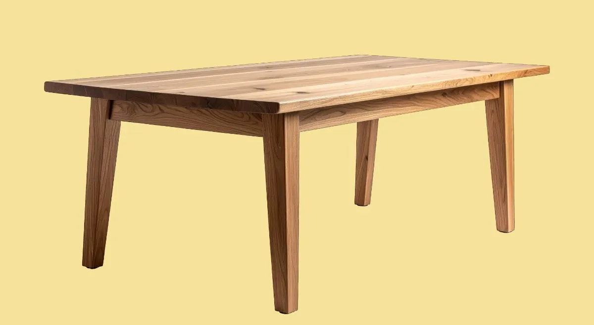 Wooden Square Table With Slim Legs