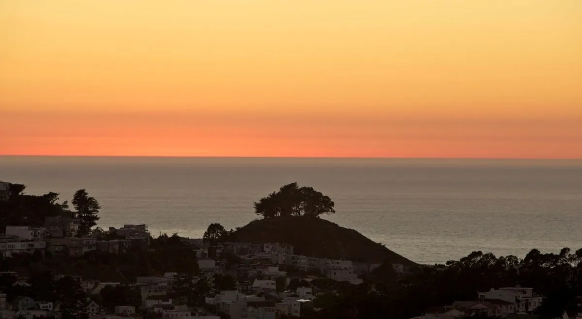 Sunset at neighborhood near Ocean Beach