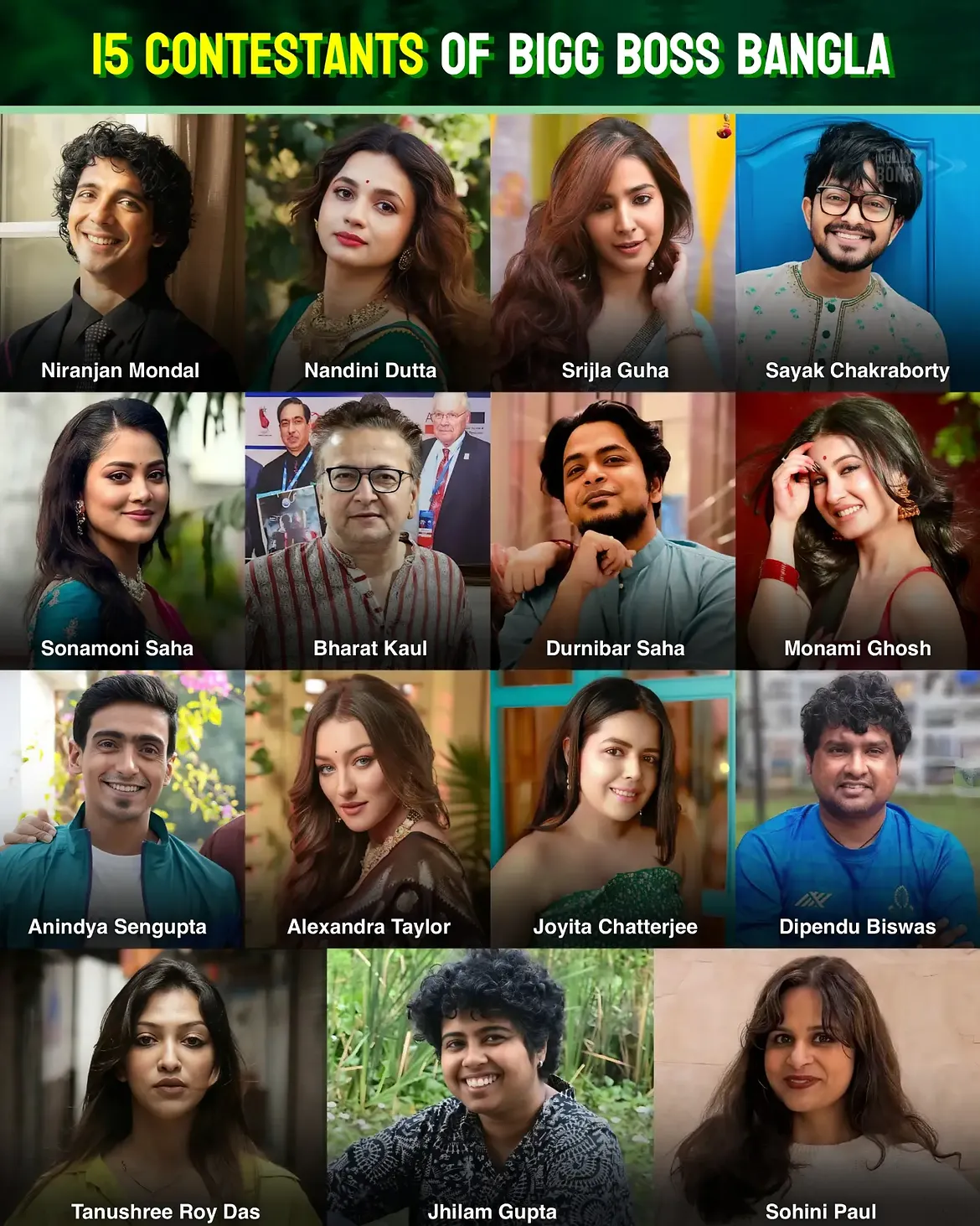 bigg boss bangla season 3 confirmed contestants list