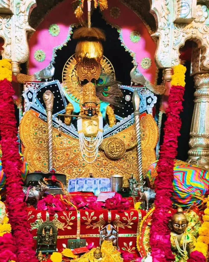 lord krishna in the temple