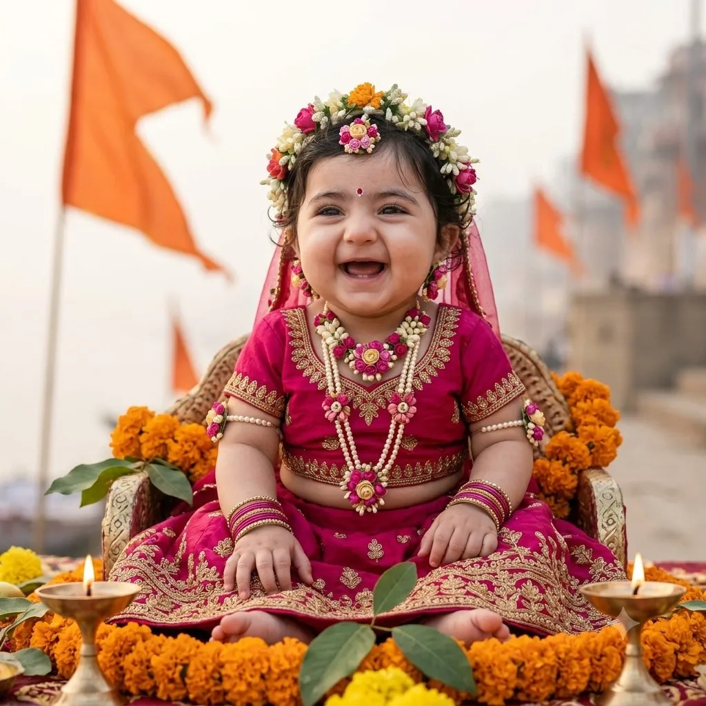 Adorable Radha In A Traditional Festive Look
