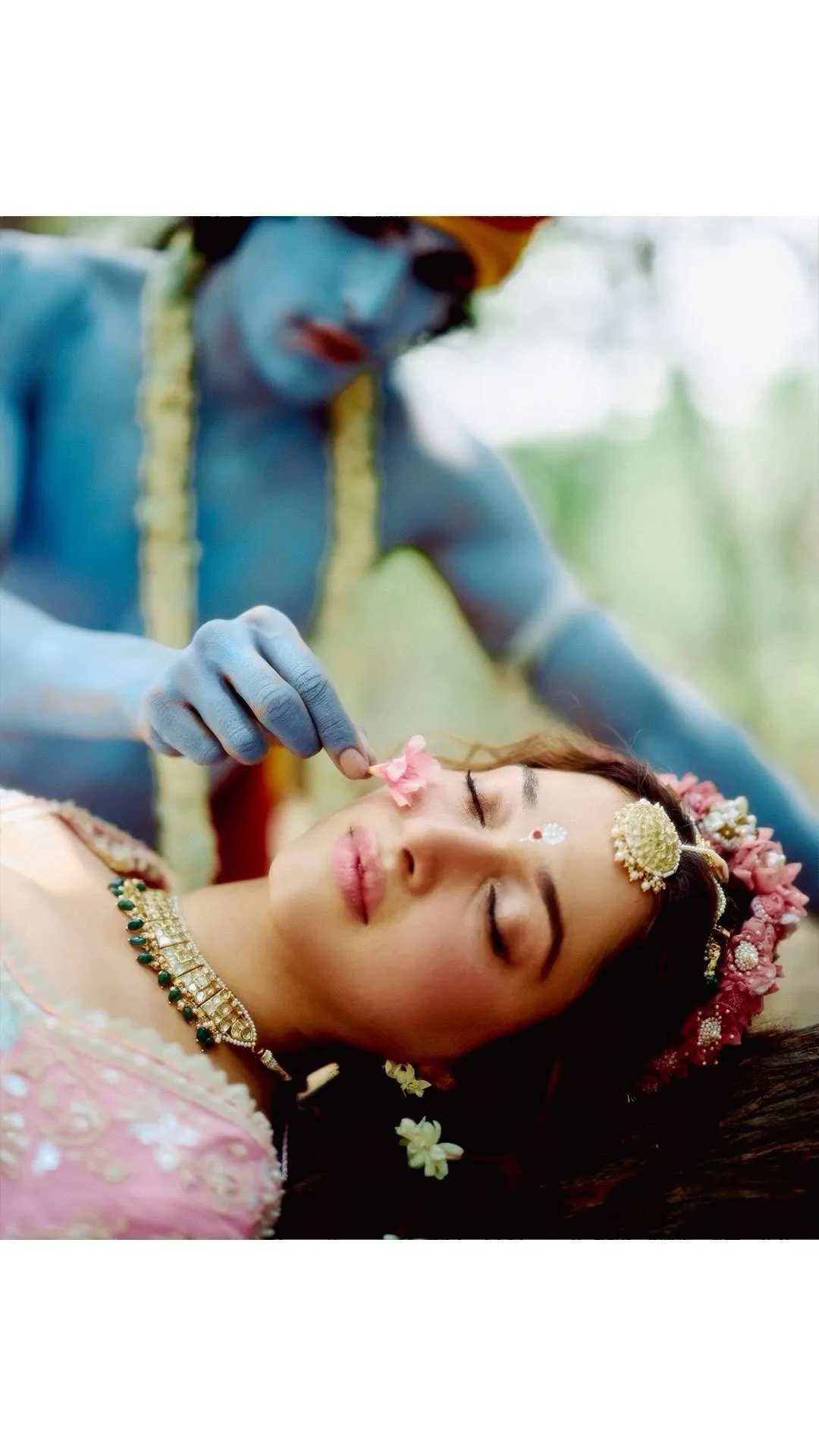 Soft Pink Radha inspired Makeup Look