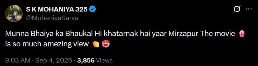 Mirzapur movie Twitter review