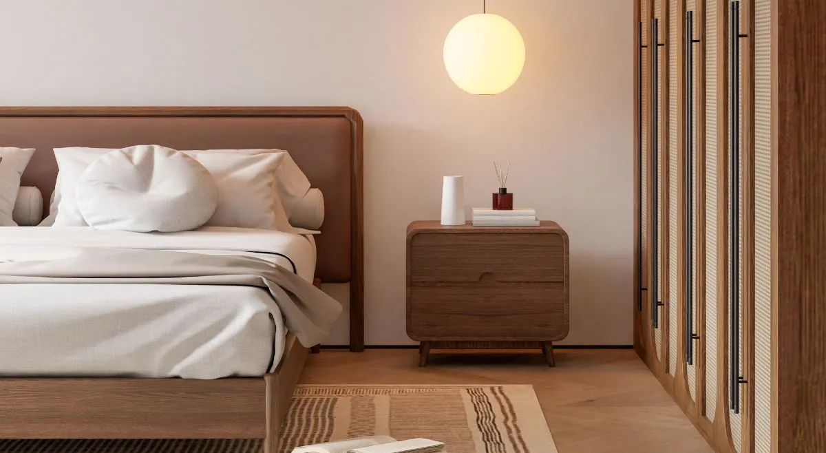 Terracotta And White Bedroom