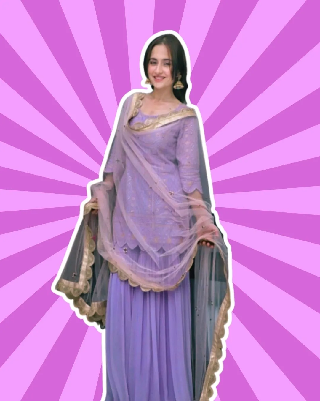 The Lavender Kurti with Sharara
