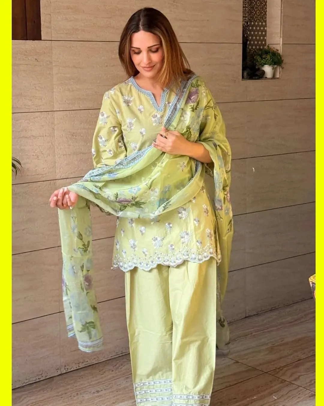 The Pastel Lime Farshi Salwar