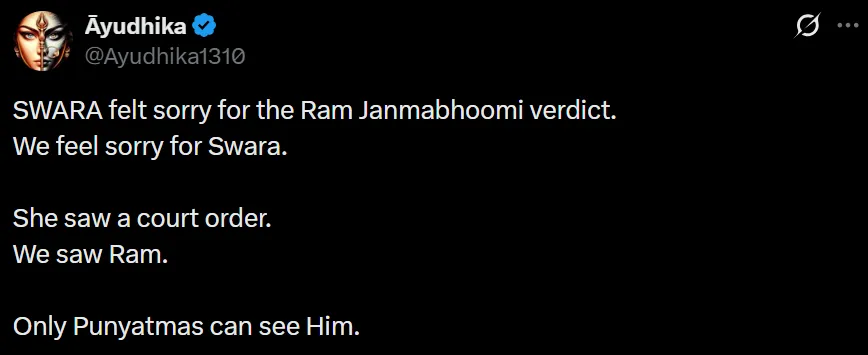 Swara Bhasker ashamed as Hindu