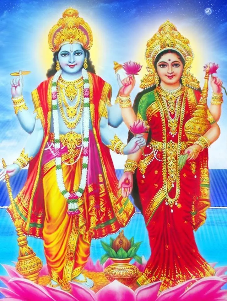 goddess lakshmi and lord vishnu