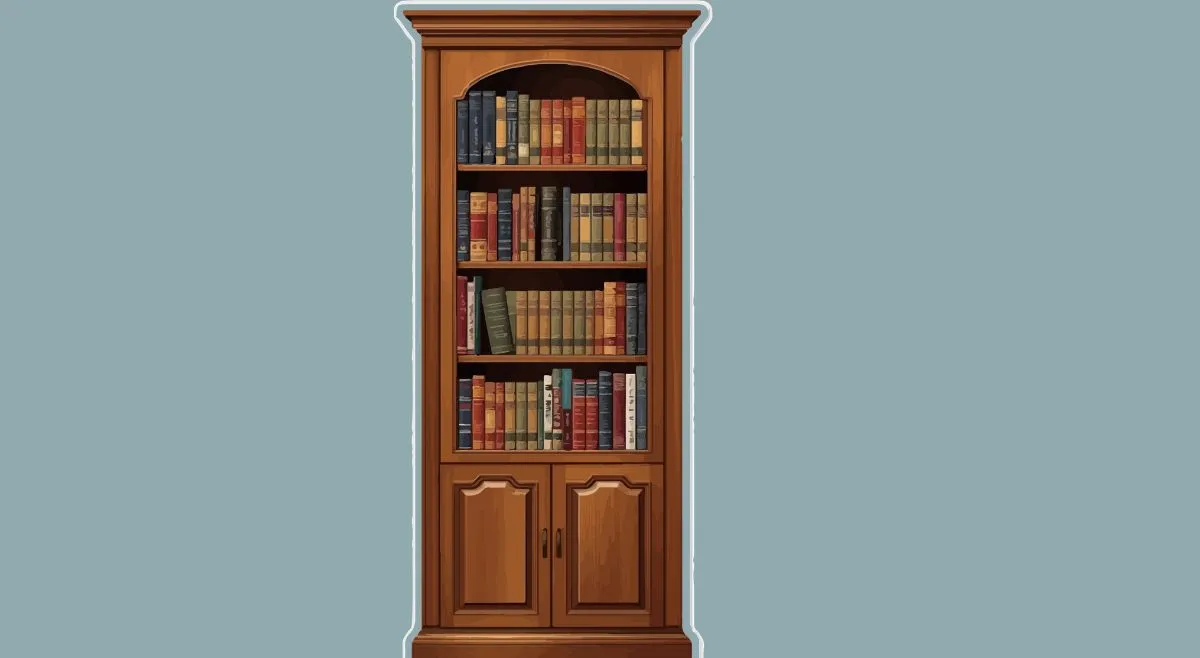 Bookshelf With Closed Cabinets