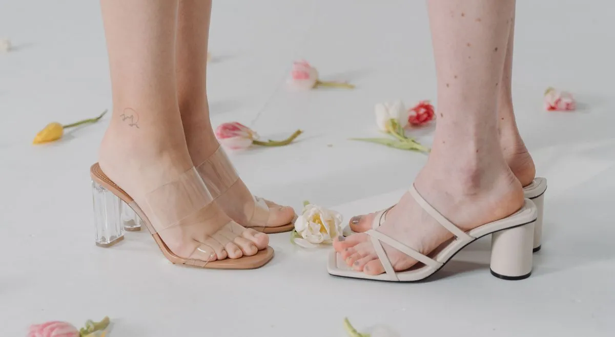 heels on lehenga