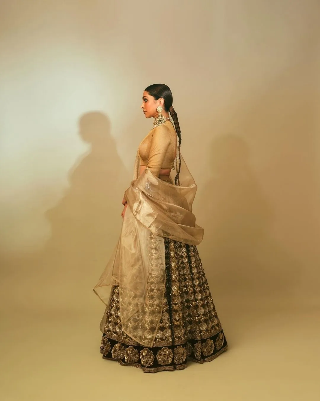 makeup and hair on lehenga