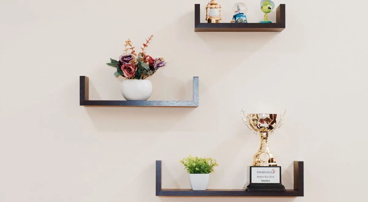 Wall Mounted Pegboard Shelving
