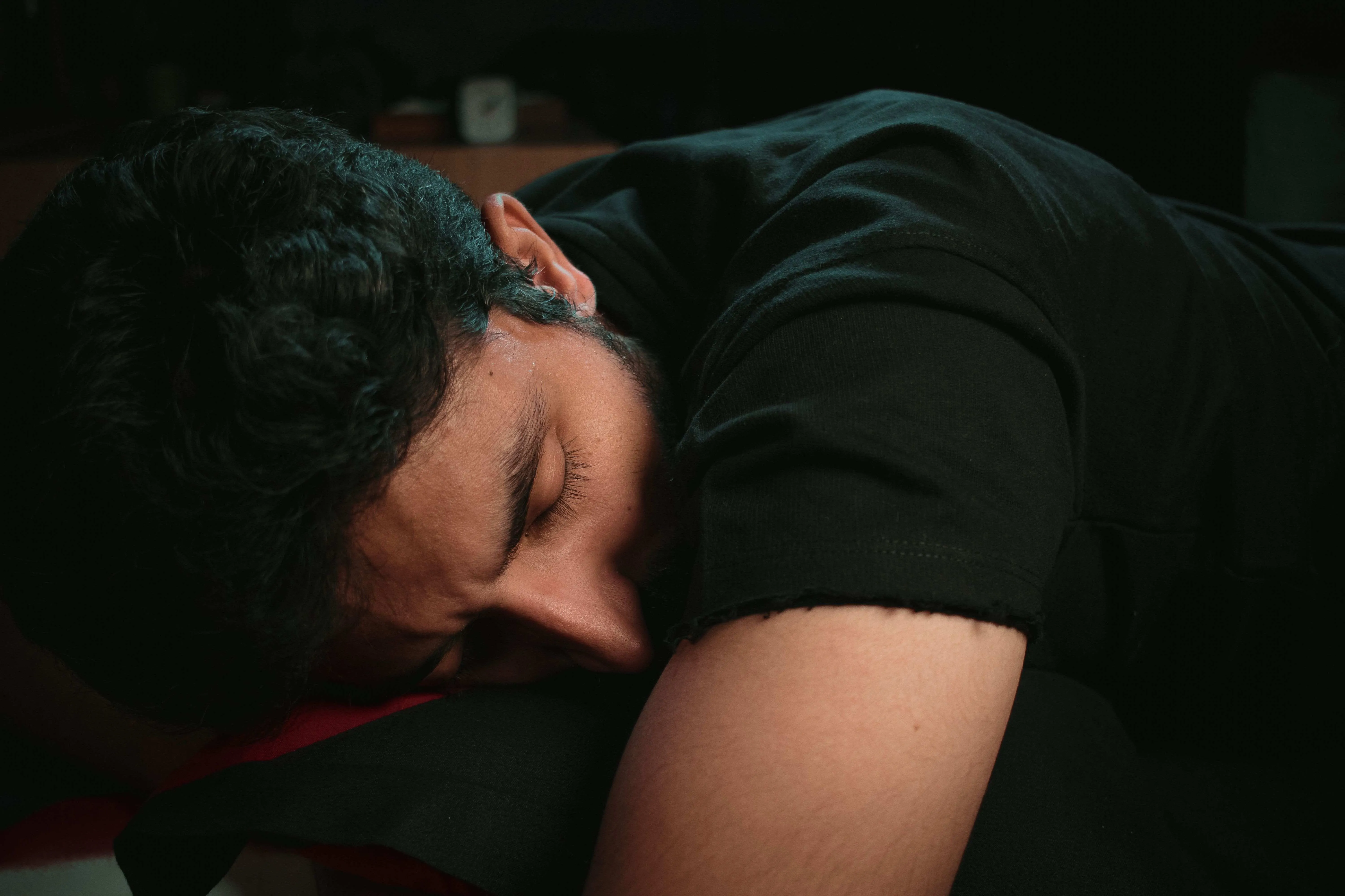 an indian person sleeping