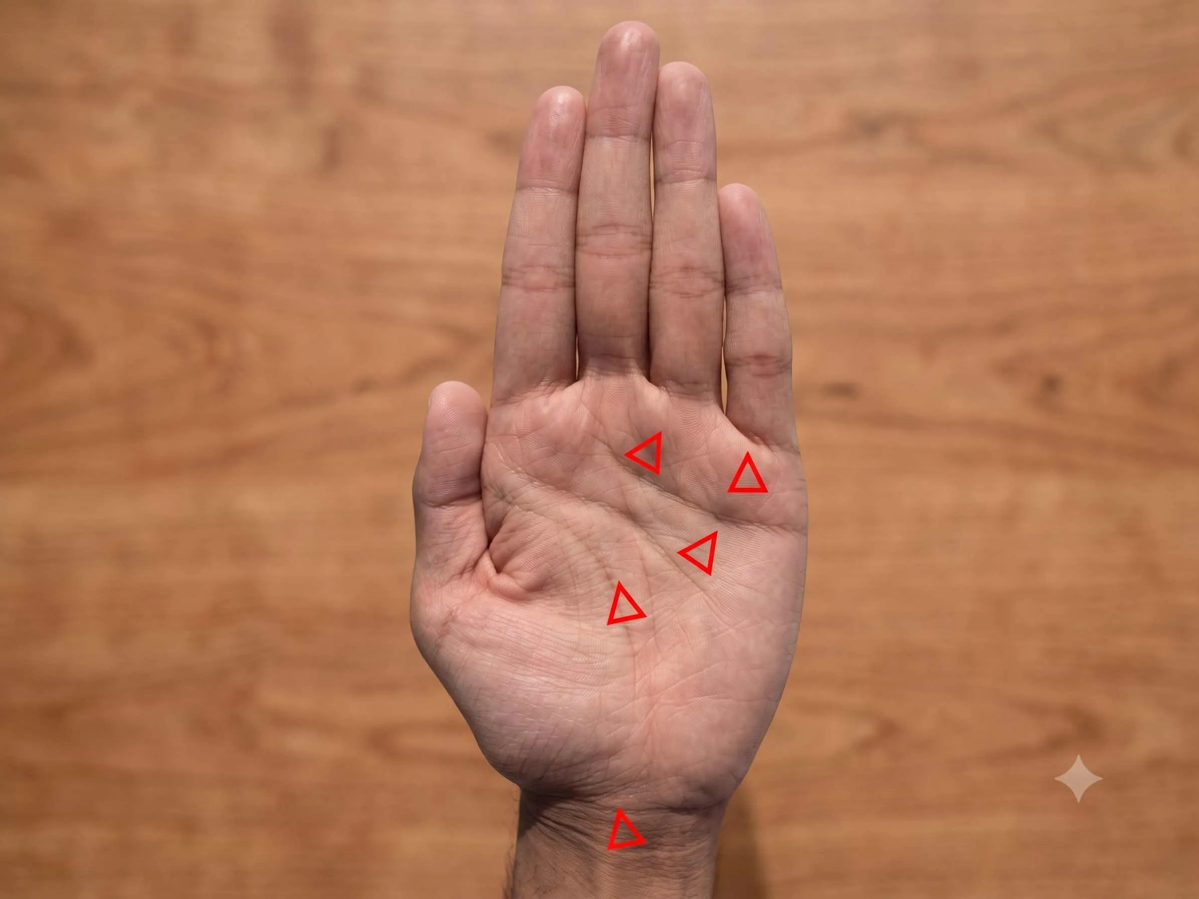 traingle in palm