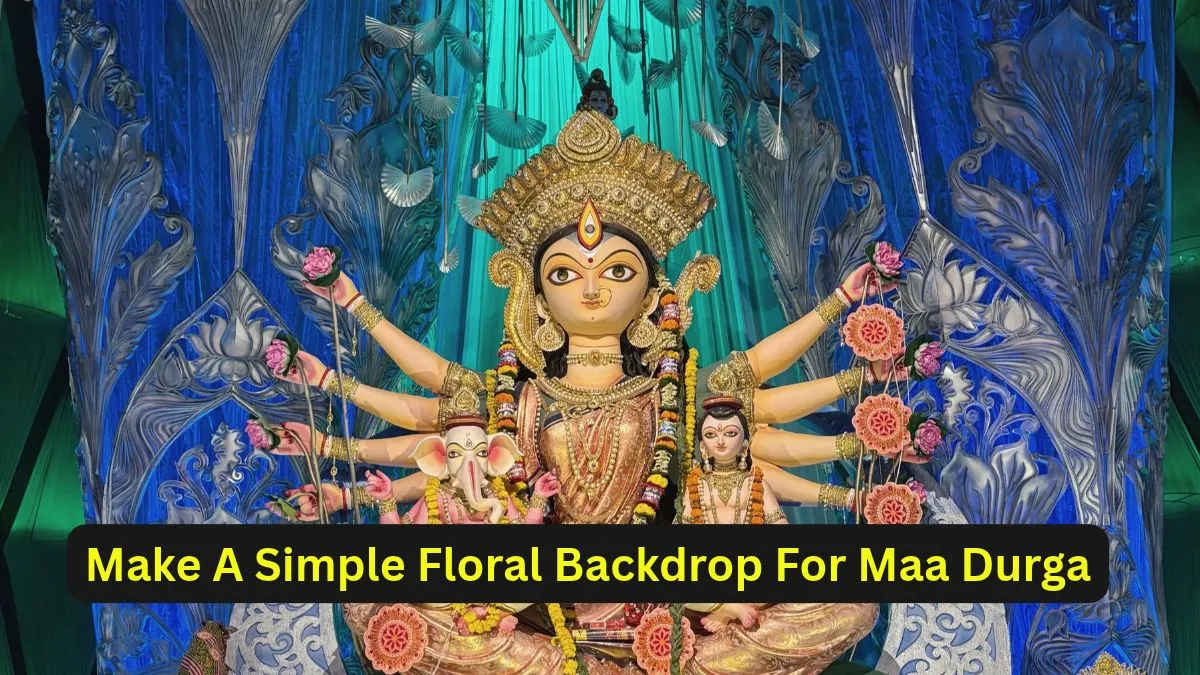 Make A Simple Floral Backdrop For Maa Durga
