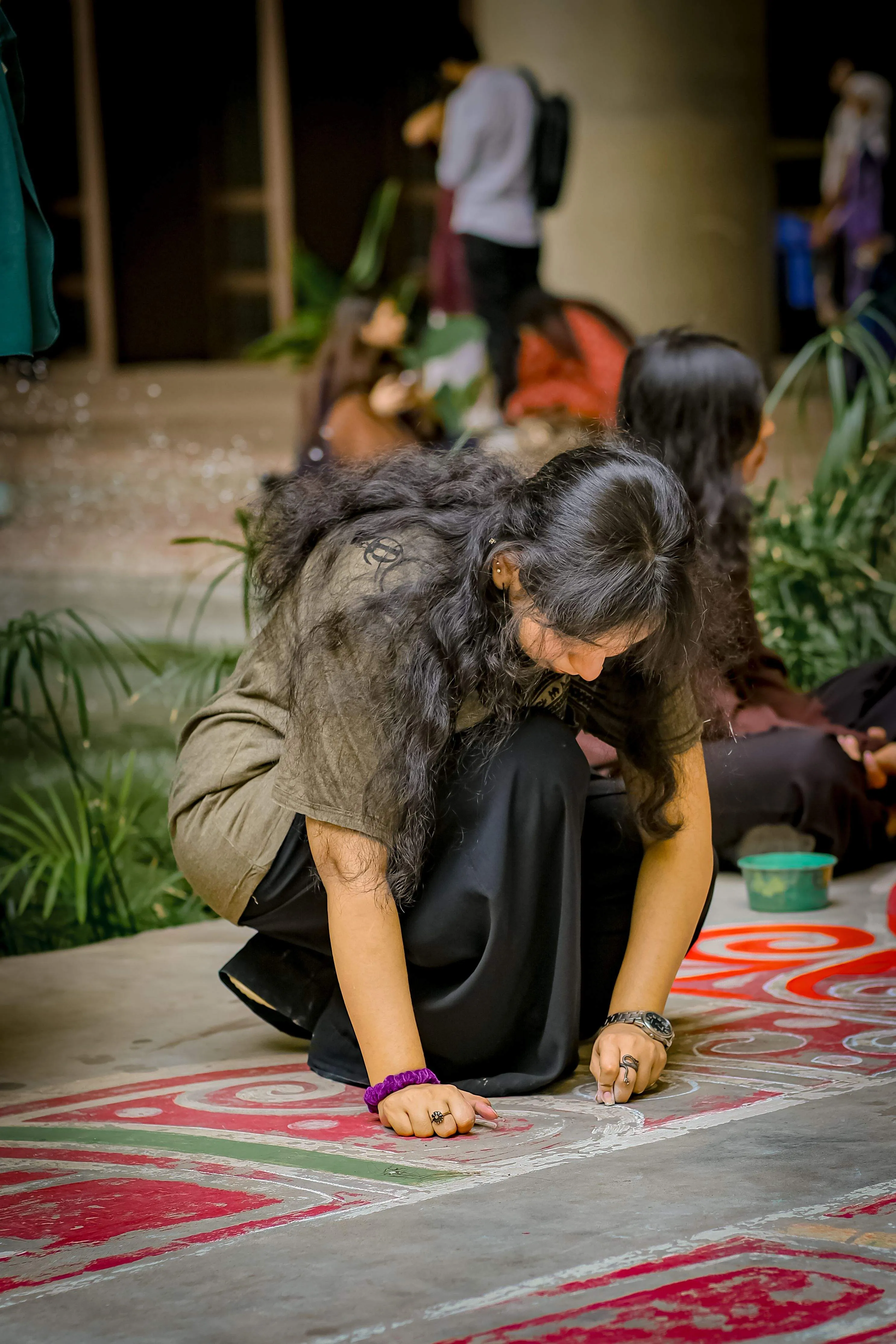 making rangoli