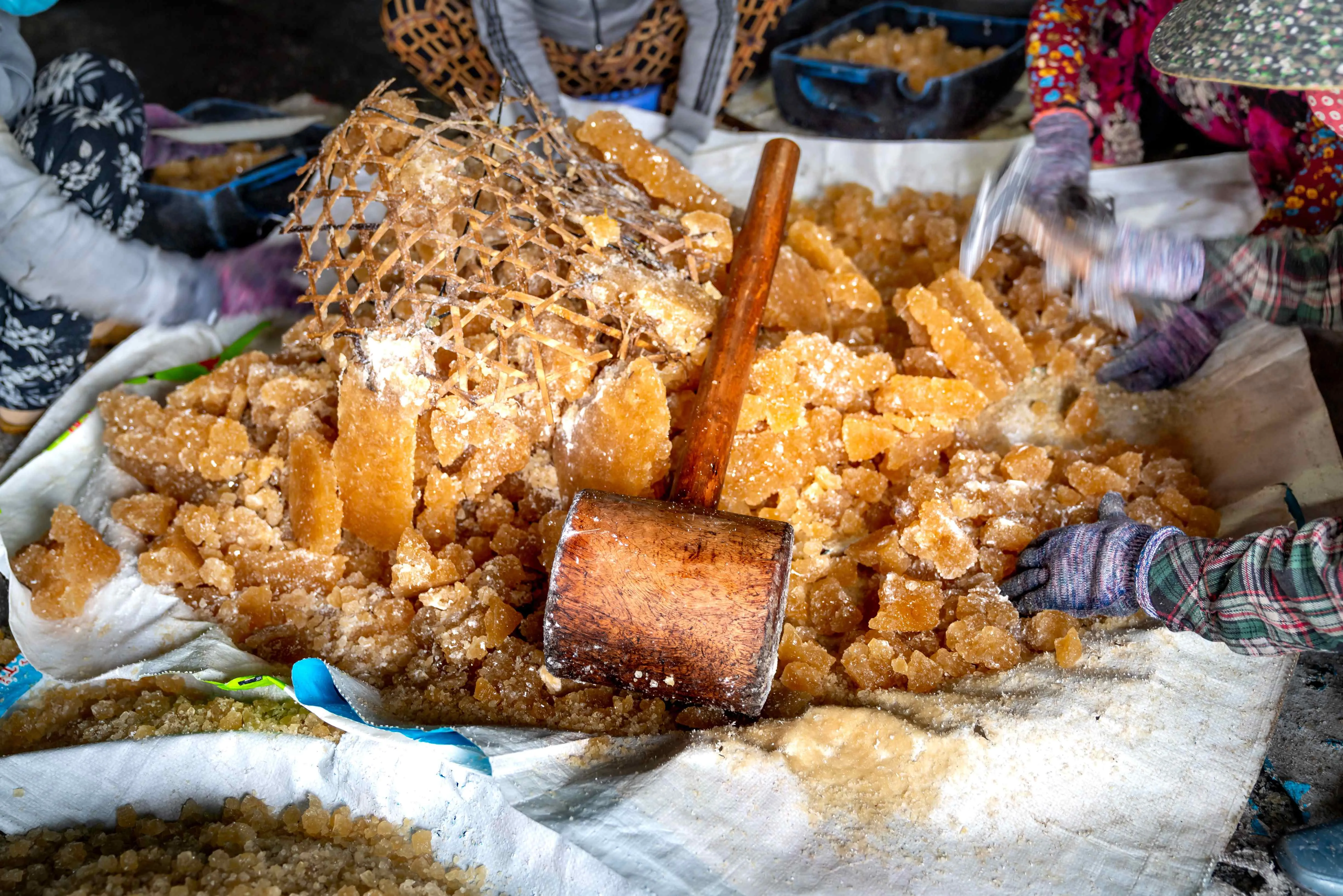 offering Jaggery on the 7th day of Navratri